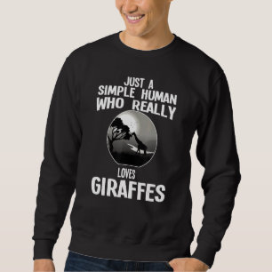 Moletom Apenas Um Humano Simples Que Ama Mesmo Girafas Gir