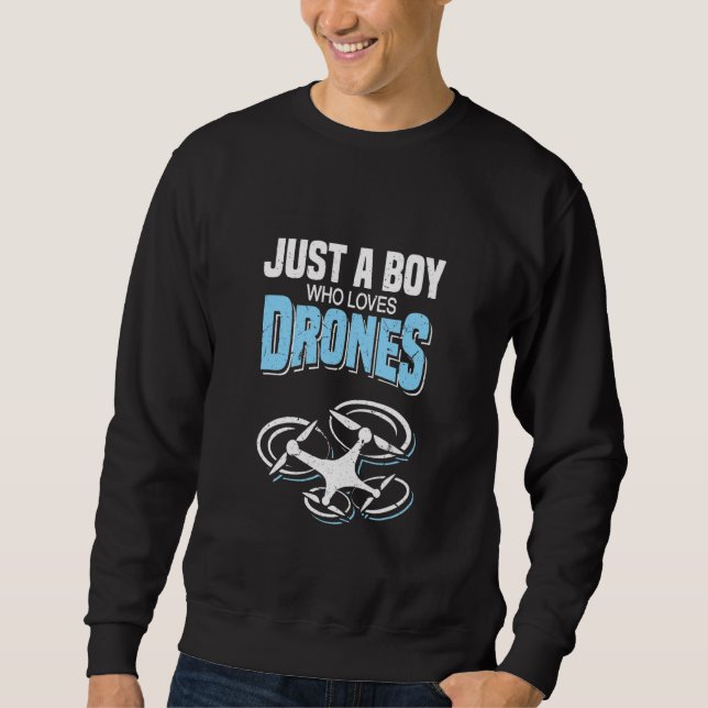 Moletom Apenas Um Menino Que Ama Entusias De Drones Rc Uav (Frente)