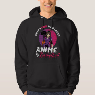 Moletom Apenas Uma Garota Que Ama Anime e Basquetebol Anim