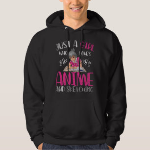 Moletom Apenas Uma Garota Que Ama Anime E Desenhar Kawaii 