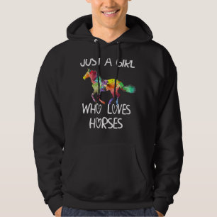 Moletom Apenas Uma Garota Que Ama Cavalos Lindo Cavalo Mar