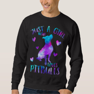 Moletom Apenas uma garota que ama Pitbulls Galaxy Space Pi