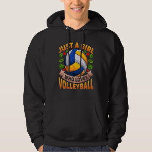 Moletom Apenas Uma Garota Que Ama Voleibol Para G