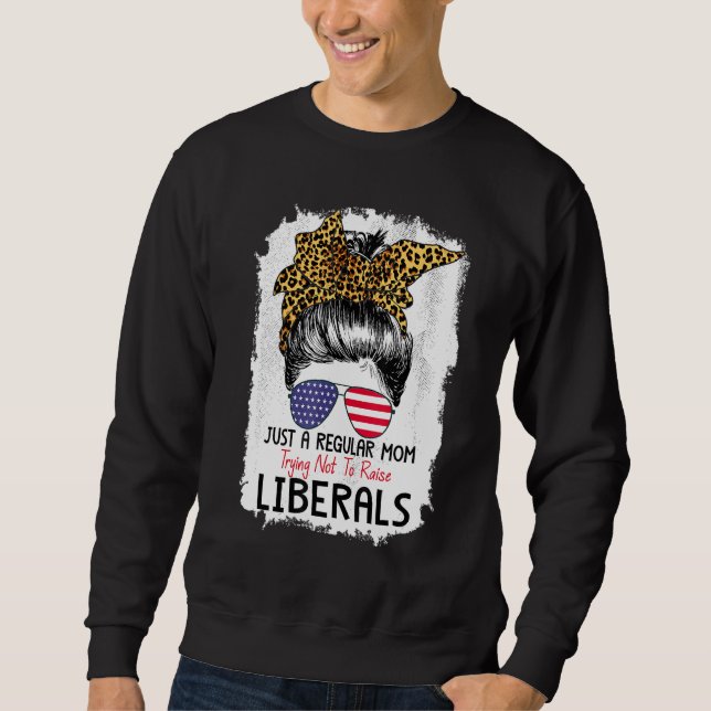 Moletom Apenas Uma Mãe Normal Tentando Não Levantar Libera (Frente)
