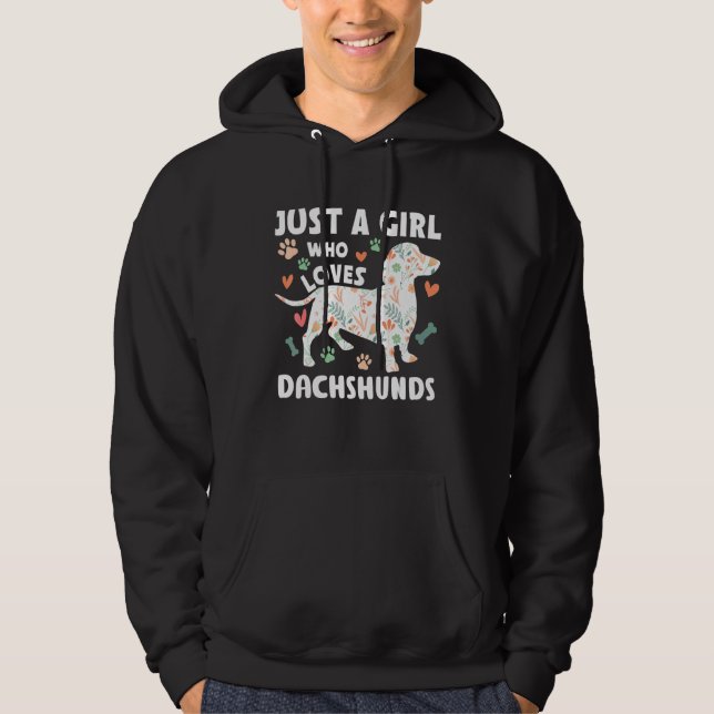 Moletom Apenas Uma Menina Que Ama Dachshances Mulheres Cac (Frente)
