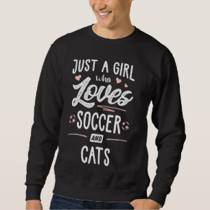 Moletom Apenas Uma Menina Que Ama Futebol E Gata Mulheres