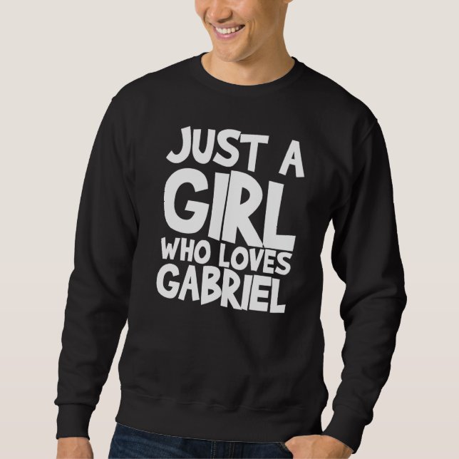 Moletom Apenas Uma Menina Que Ama Gabriel (Frente)