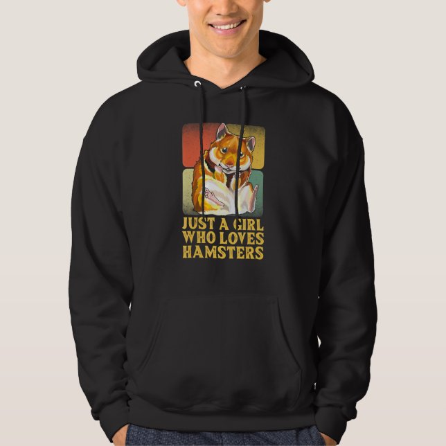 Moletom Apenas Uma Menina Que Ama Hamsters Hamster Paws Bi (Frente)