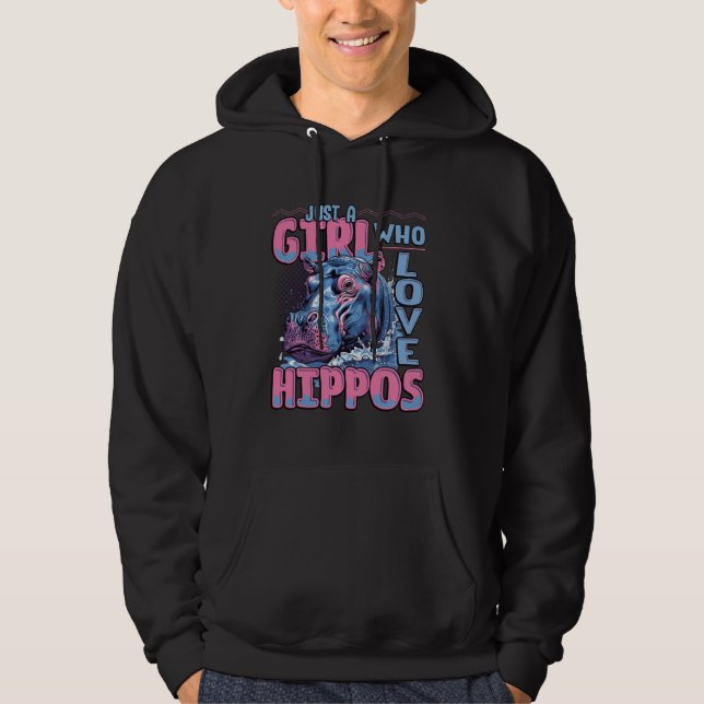 Moletom Apenas Uma Menina Que Ama Hippos (Frente)
