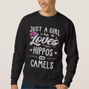 Moletom Apenas Uma Menina Que Ama Hippos E Mulheres De Cam
