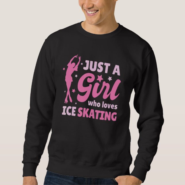 Moletom Apenas Uma Menina Que Ama Ice Skating (Frente)