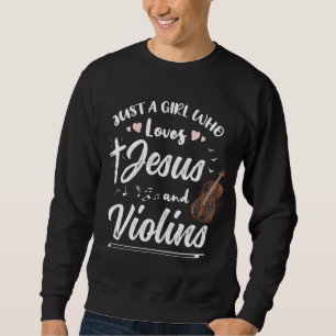 Moletom Apenas Uma Menina Que Ama Jesus E Violinos