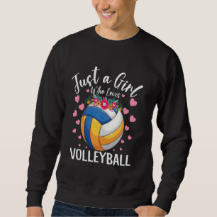 Moletom Apenas Uma Menina Que Ama Jogadora De Volei Mulher