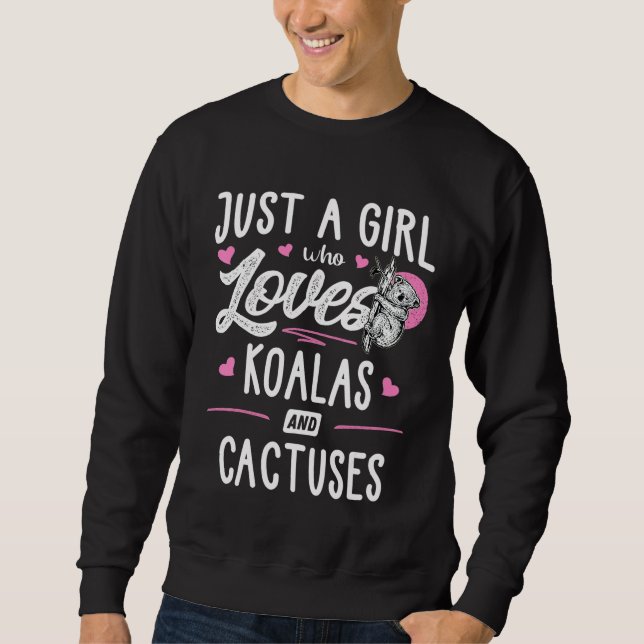 Moletom Apenas Uma Menina Que Ama Koalas E Cata Mulheres (Frente)