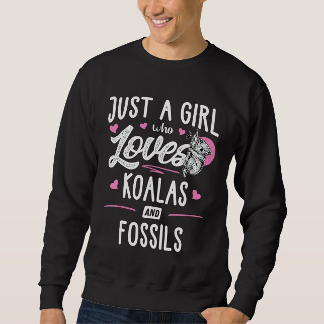 Moletom Apenas Uma Menina Que Ama Koalas E Mulheres Fossil (Frente)
