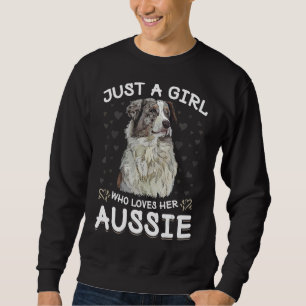 Moletom Apenas Uma Menina Que Ama O Pastor Australiano Aus