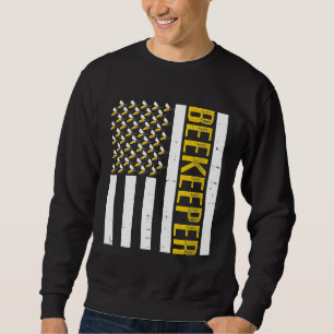Moletom Apicultor Patriótico Vintage Retro Bandeira EUA Ab