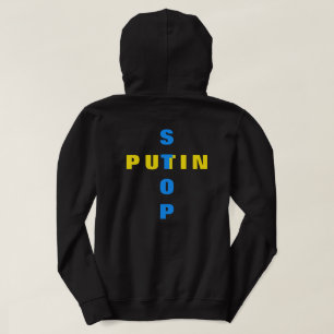 Moletom Apoiar a Ucrânia Hoodie Stop Putin Bandeira Ucrani
