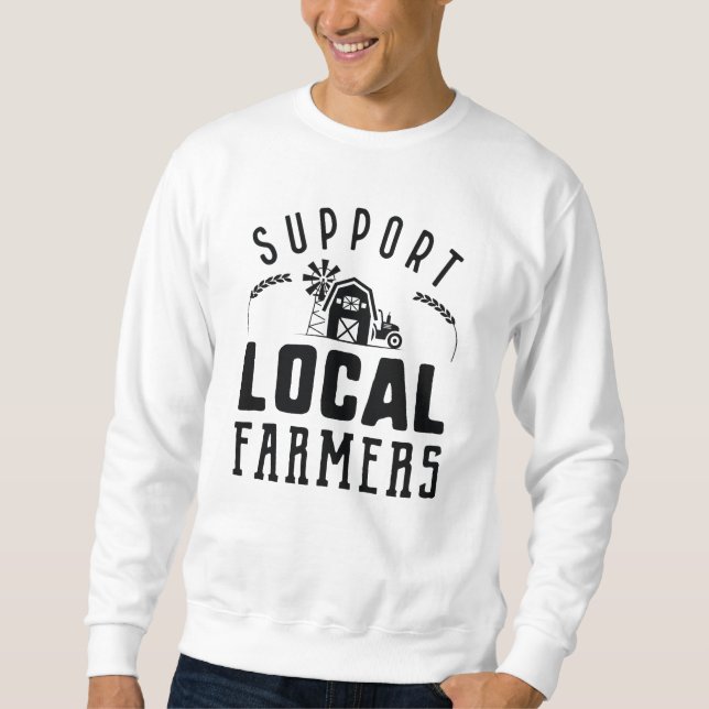 Moletom Apoiar os agricultores locais (Frente)