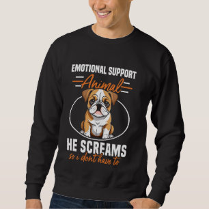 Moletom Apoio Emocional Pai de Pug Mãe Cão Cão Cachorro
