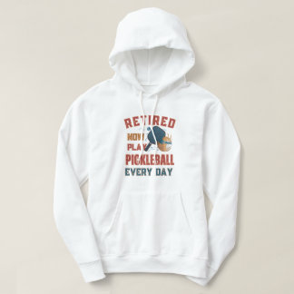 Moletom Aposentado Agora Eu Jogo Pickleball Todos os Dias 