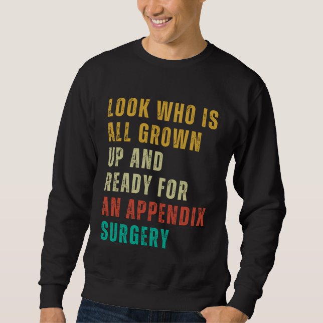 Moletom Appendix Surgery  Post Surgery Gag  Get Well Soon (Frente)