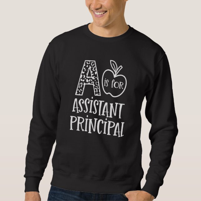 Moletom Apple A Is For Assistant Principal Leopard 1st Day (Frente)