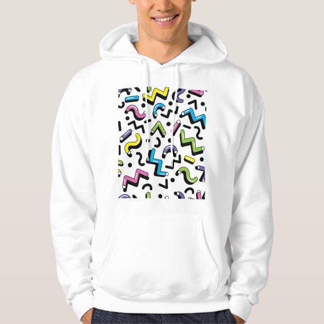 Moletom Apresentação Geométrica: Padrão de Formas de Dodle (Frente)