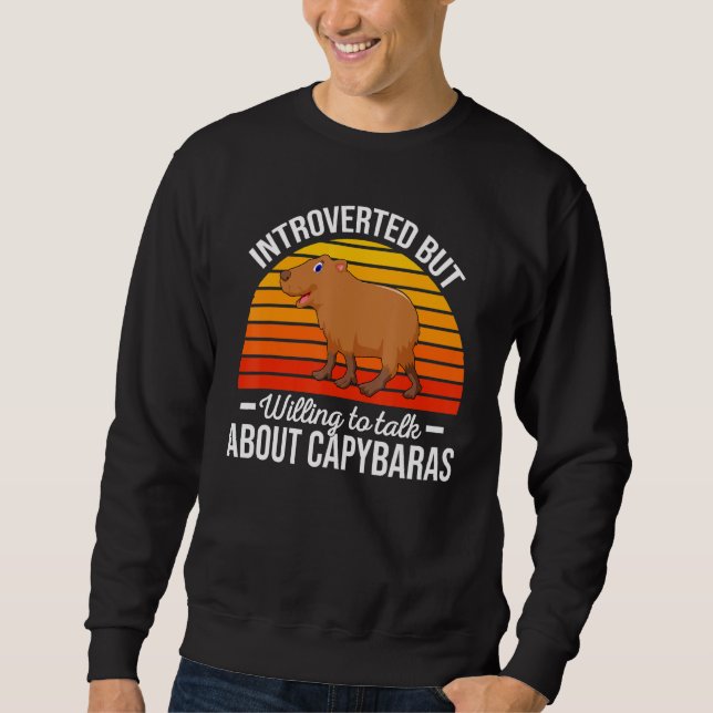 Moletom Apresentado Mas Falará Sobre Capybaras Cute Ani (Frente)