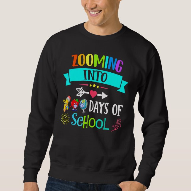Moletom Aproximando-se dos 100 Dias de Aula para Professor (Frente)