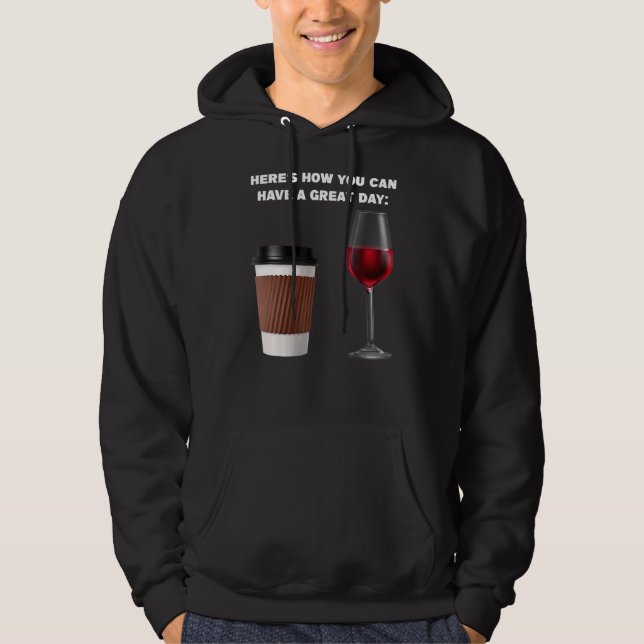 Moletom Aqui está como você pode café Café de vinho (Frente)