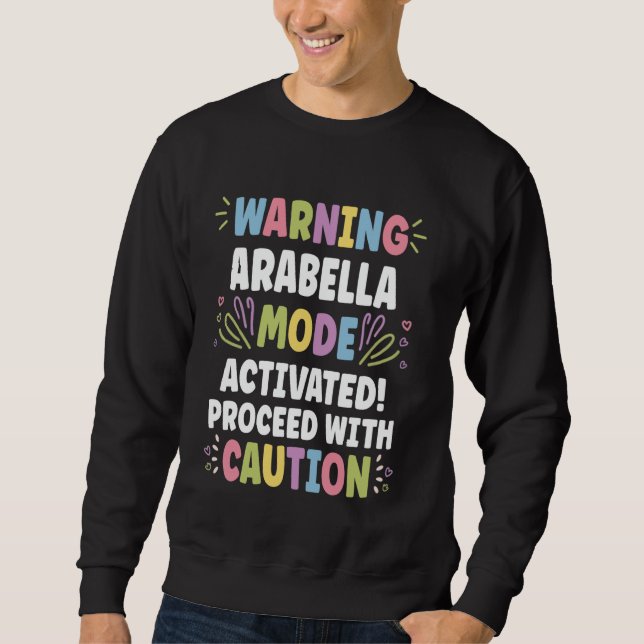 Moletom ARABELLA Personalizado Nome Funny Cute Custom ARAB (Frente)