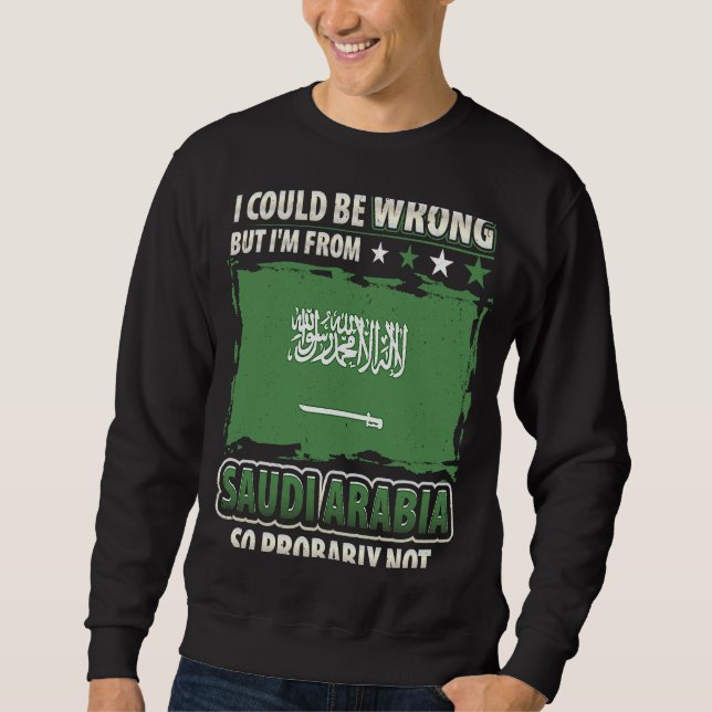 Moletom Arábia Saudita Eu não estou errado Bandeira da Ará (Frente)