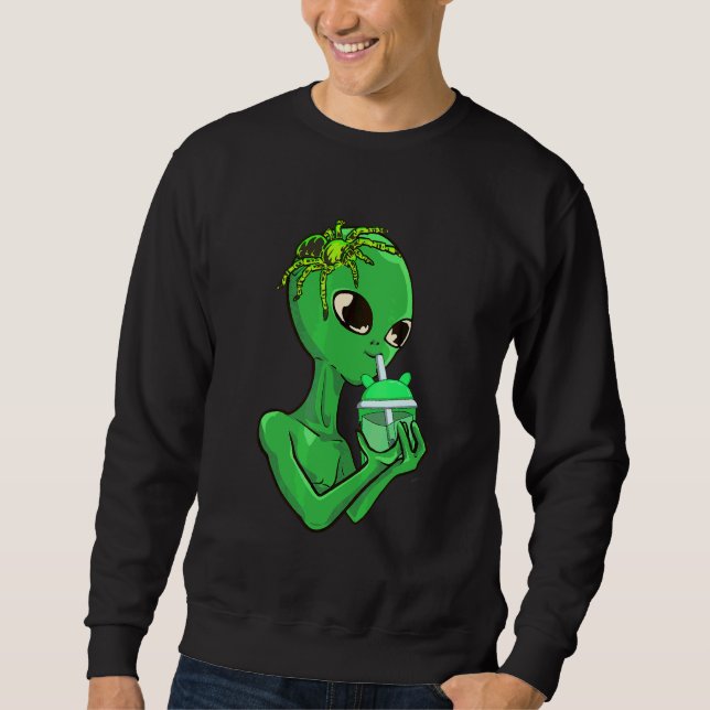 Moletom Aranha de chá de bolhas alienígena (Frente)