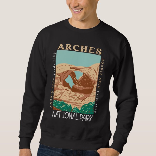 Moletom Arches National Park Arch Retro Distinto (Frente)