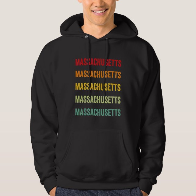 Moletom Arco-íris de Massachusetts  Estado de Massachusett (Frente)
