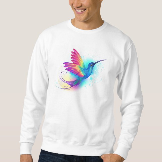Moletom Arco-Íris Exótico Hummingbird (Frente)