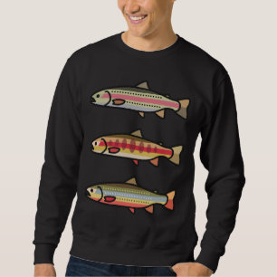 Moletom Arco-Íris Ouro Brook Pescar Truta Para O Pescador