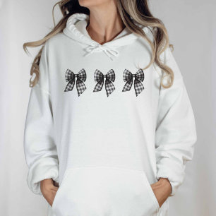 Moletom Arcos marcados com Gingham preto e branco