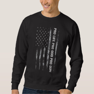 Moletom Armas Pro Life Pro God Pro Gun American Flag