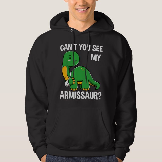 Moletom Armissaur Ossos Quebrados Lesão no Braço Dinossaur (Frente)