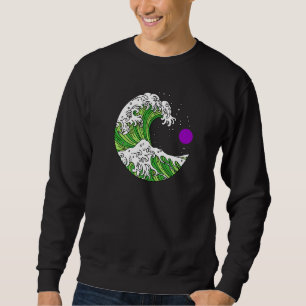 Moletom Aroace Pride Onda Japonesa Aro Ace LGBTQ Aromântic