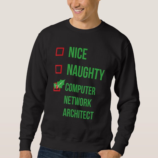 Moletom Arquiteto de Rede de Computadores Engraçado Natal  (Frente)