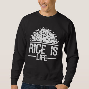 Moletom Arroz é Vida Comida Asiática Cozinha Filipinas Fi