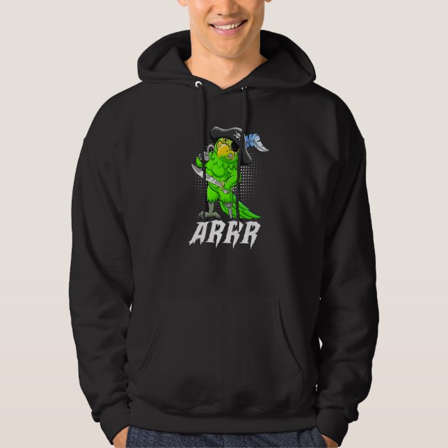 Moletom Arrr Pirate Parrot Jolly Roger Halloween Costume D (Frente)