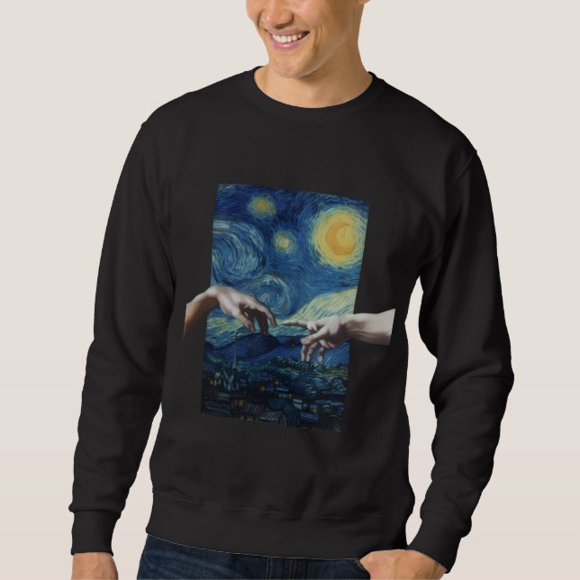 Moletom Art Creation Hands Starry Night Sweatshirt (Frente)