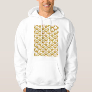 Moletom Art Deco, padrão floral geométrico sem costura.