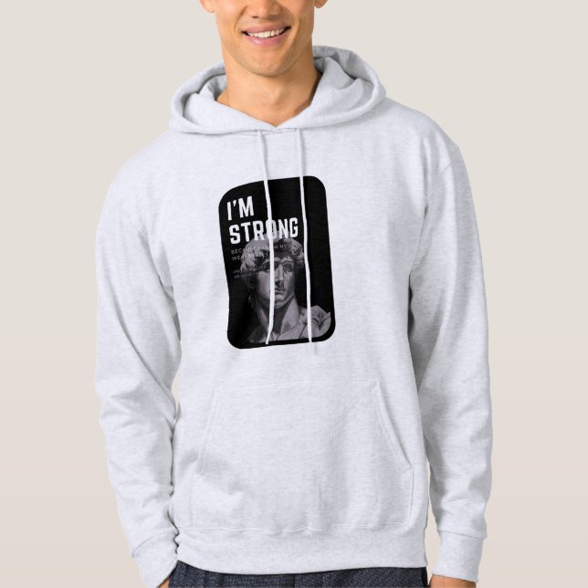 Moletom Art Never Dies Hoodie | David Sculpture & quote (Frente)