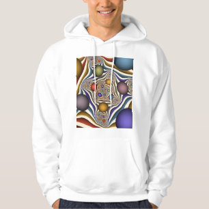 Moletom Arte abstrata fractal moderna colorida voadora