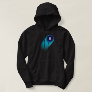 Moletom Arte Bitcoin (Cometa - Estilo 1, Preto)